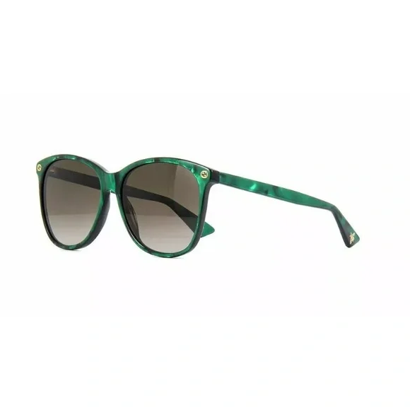 GUCCI Green Gradient Oval Sunglasses Gucci Green Gradient Oval Ladies Sunglasses GG0225S 003 63  main image 2